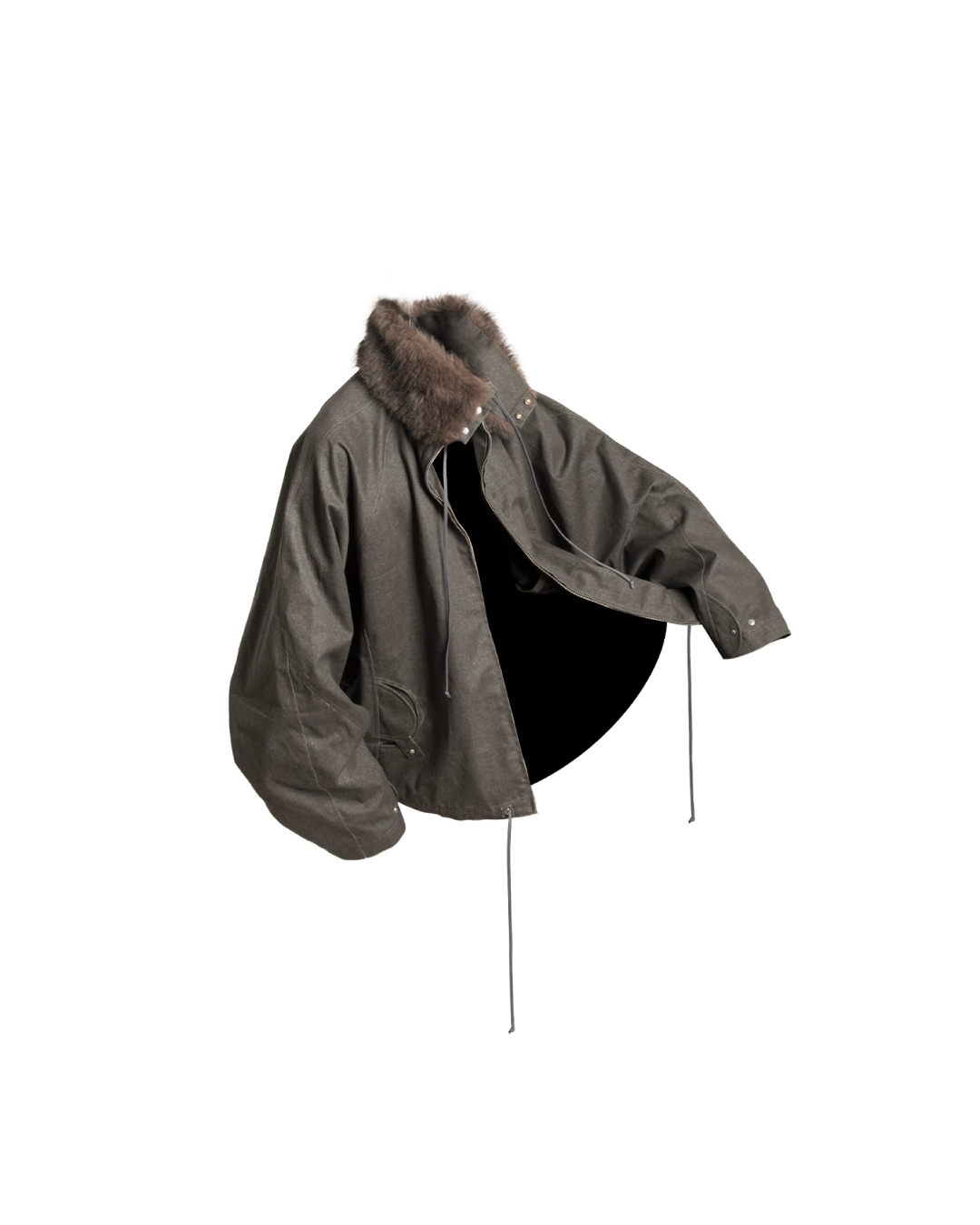 2-way color boa drawstring outerwear B0075