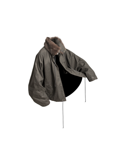 2-way color boa drawstring outerwear B0075