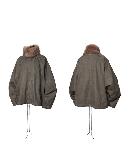 2-way color boa drawstring outerwear B0075