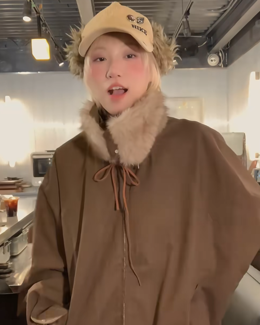 2-way color boa drawstring outerwear B0075