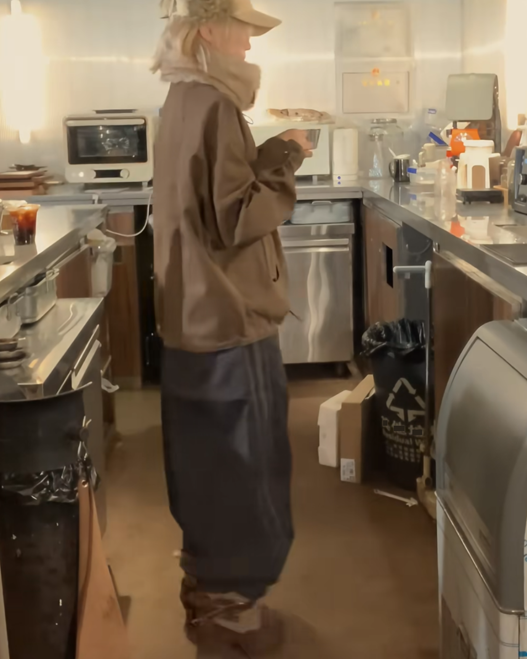 2-way color boa drawstring outerwear B0075