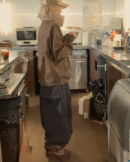 2-way color boa drawstring outerwear B0075