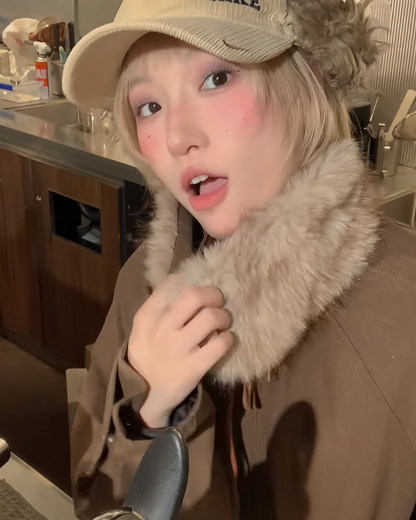 2-way color boa drawstring outerwear B0075