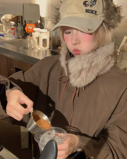 2-way color boa drawstring outerwear B0075