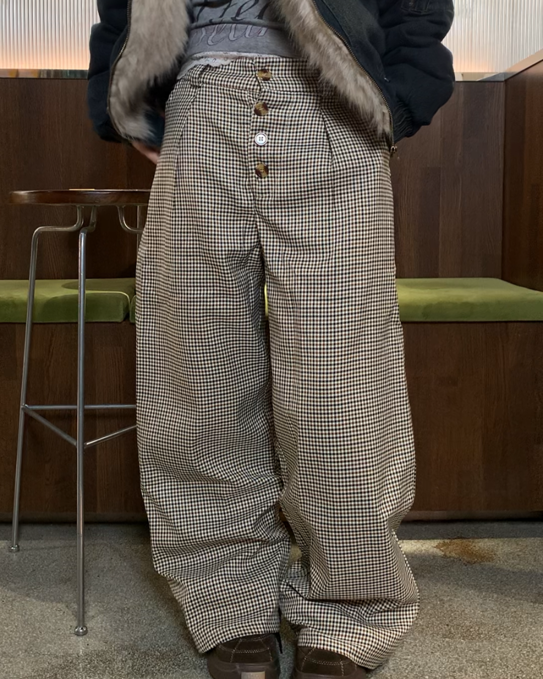 ボタンフライチェックスラックス B0082