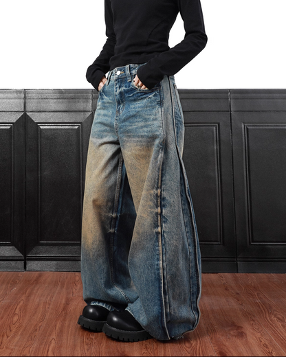 ヘビーウォッシュワイドバルーンデニムパンツ B0083