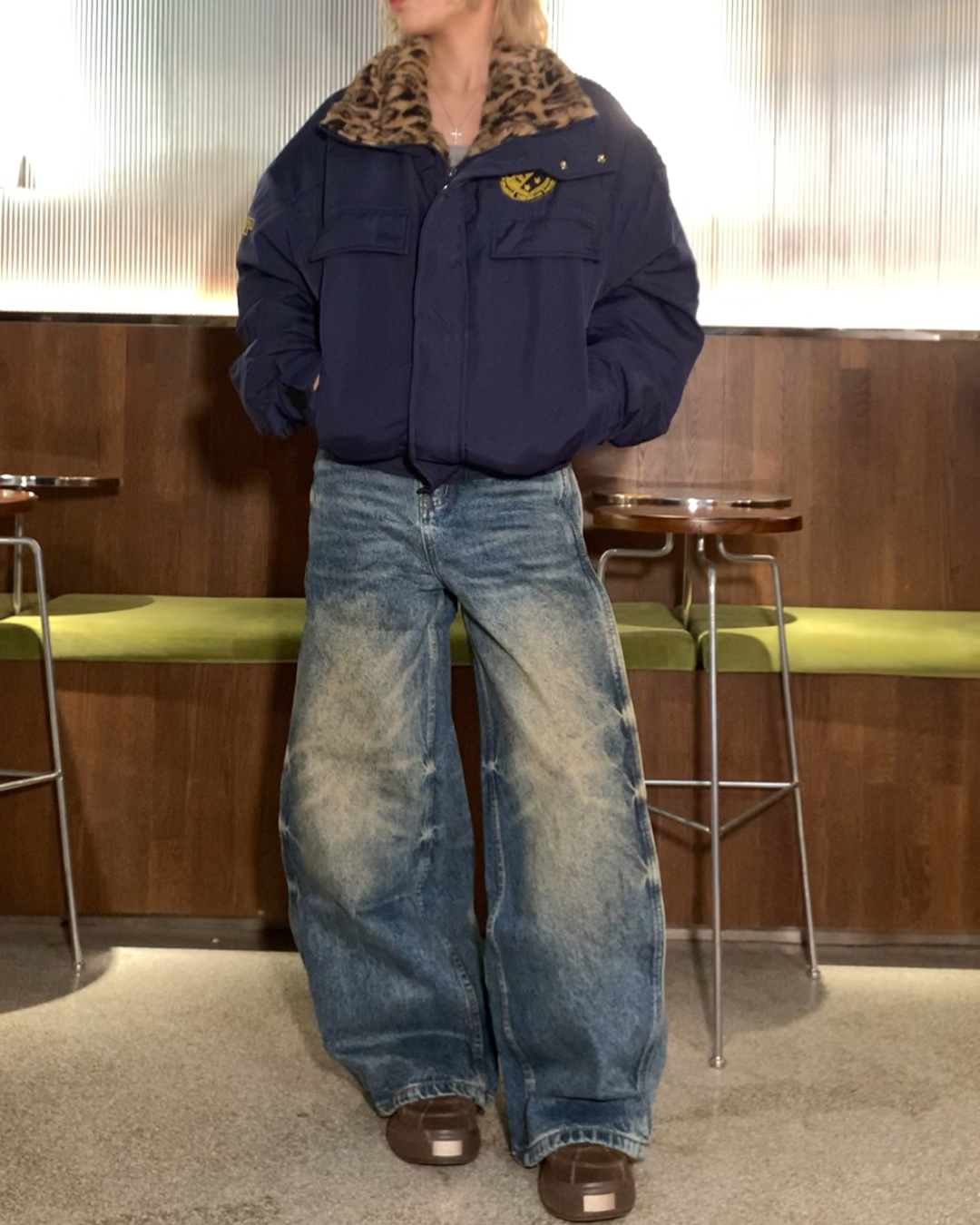 ヘビーウォッシュワイドバルーンデニムパンツ B0083