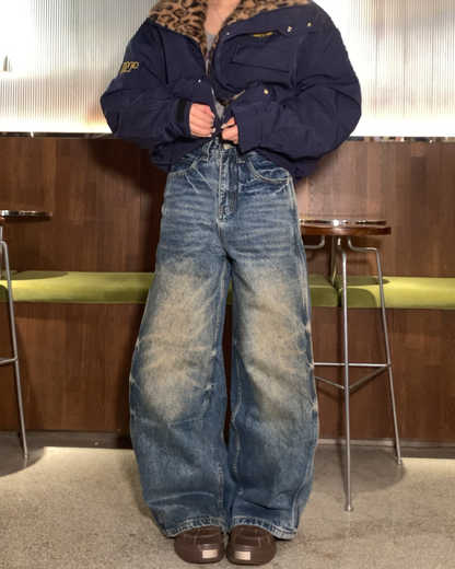 ヘビーウォッシュワイドバルーンデニムパンツ B0083