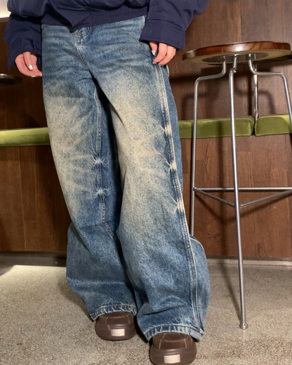 ヘビーウォッシュワイドバルーンデニムパンツ B0083