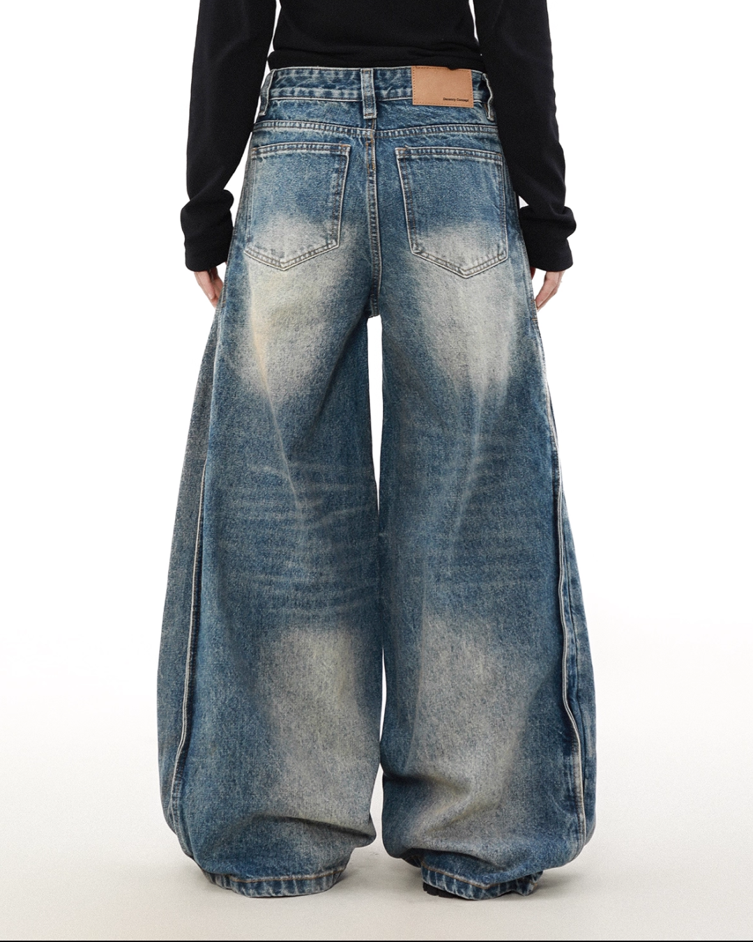 ヘビーウォッシュワイドバルーンデニムパンツ B0083