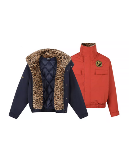 レオパード裏ボアキルティングジャケット B0084