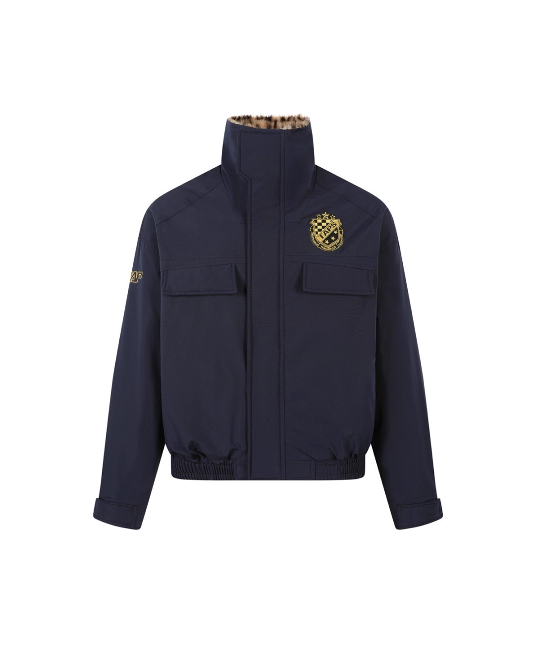 レオパード裏ボアキルティングジャケット B0084