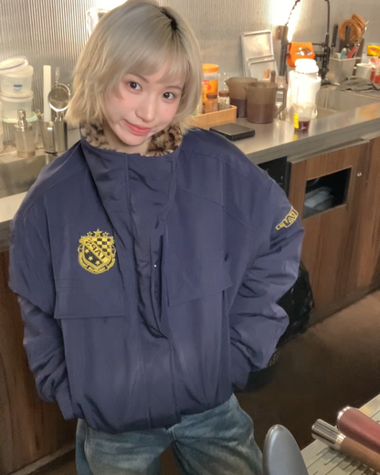 レオパード裏ボアキルティングジャケット B0084