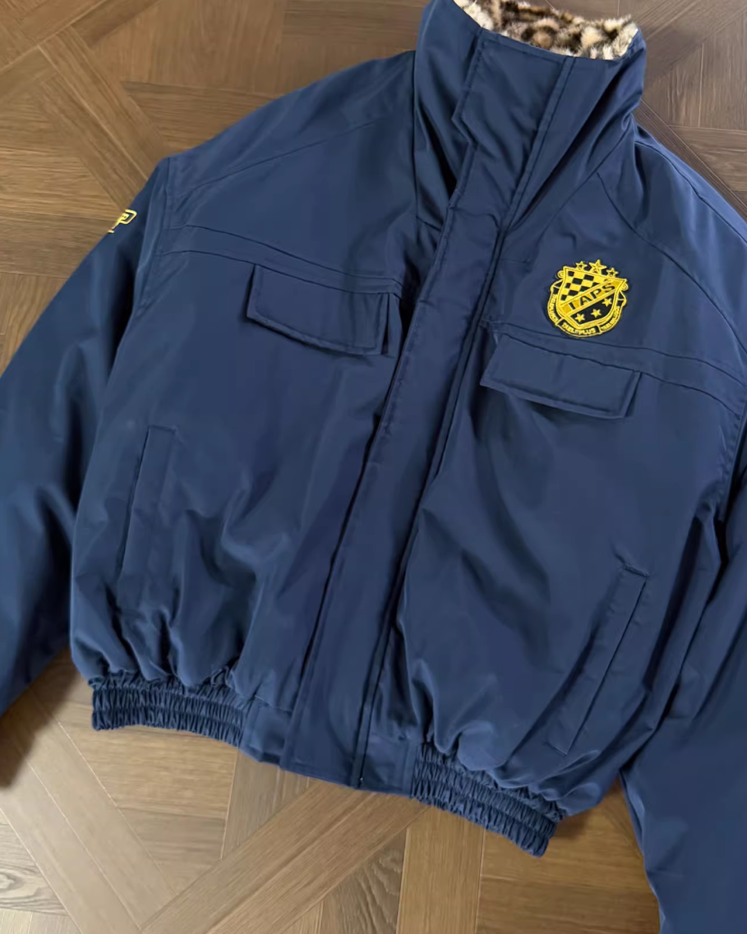 レオパード裏ボアキルティングジャケット B0084