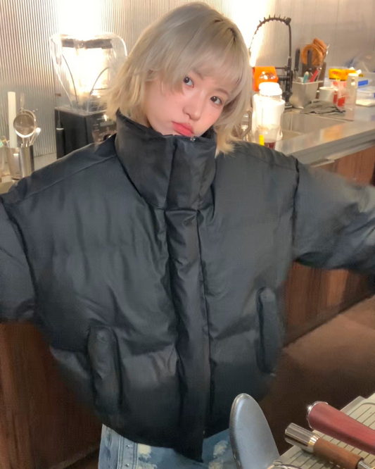 短丈ハイネックパデッドジャケット B0087