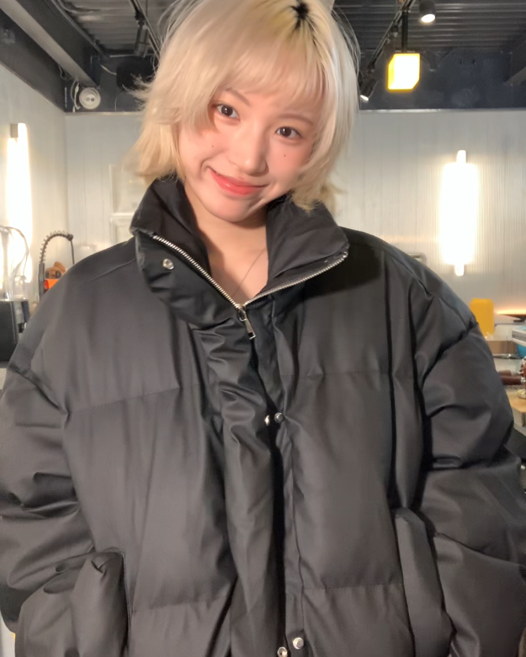 短丈ハイネックパデッドジャケット B0087