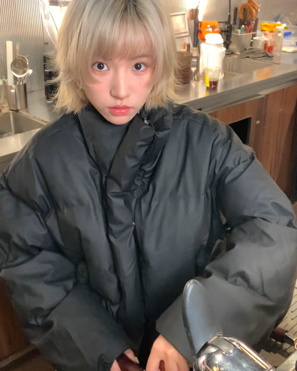 短丈ハイネックパデッドジャケット B0087