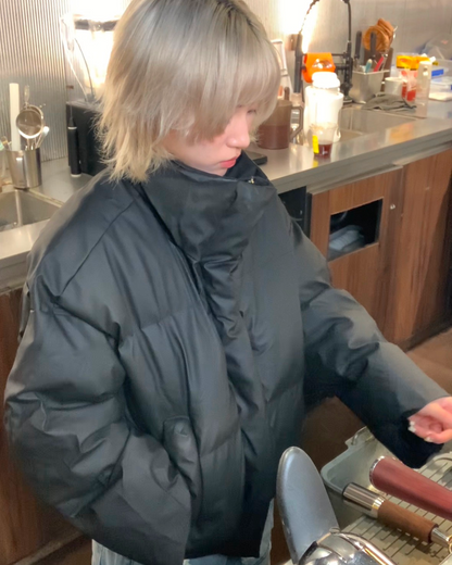 短丈ハイネックパデッドジャケット B0087