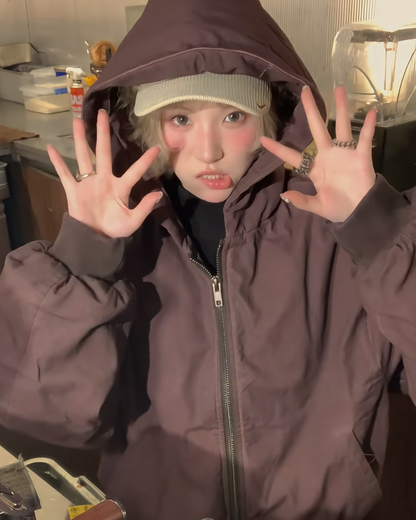 短丈ジップフードジャケット B0090