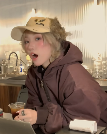 短丈ジップフードジャケット B0090