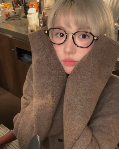 モックネックニットカーディガン B0089