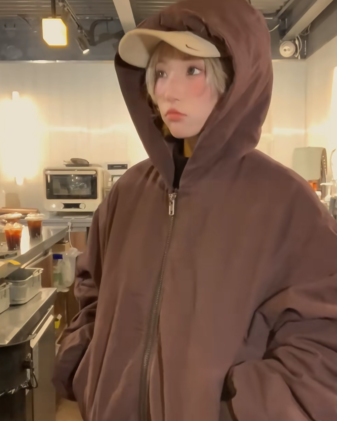 短丈ジップフードジャケット B0090