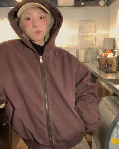 短丈ジップフードジャケット B0090