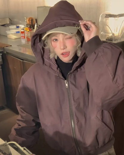 短丈ジップフードジャケット B0090