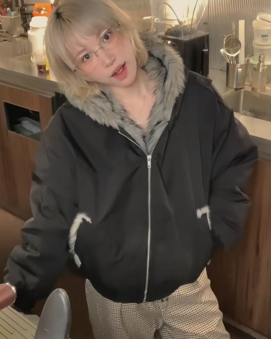 ジップフードファージャケット B0092