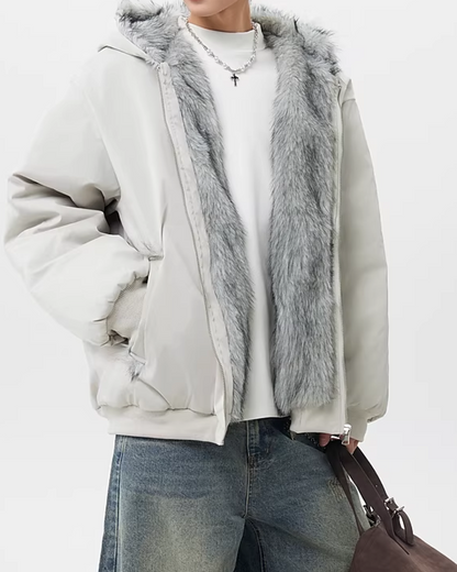 ジップフードファージャケット B0092