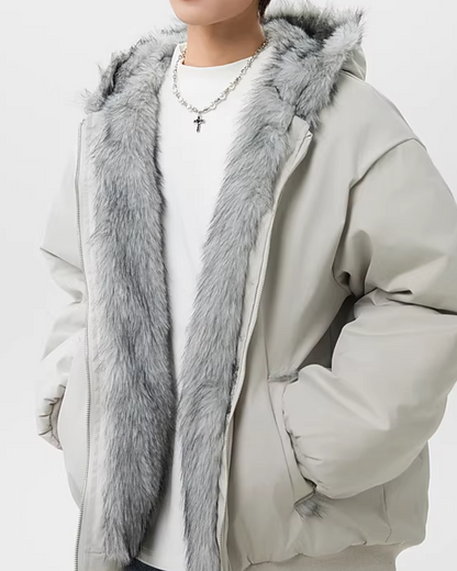 ジップフードファージャケット B0092