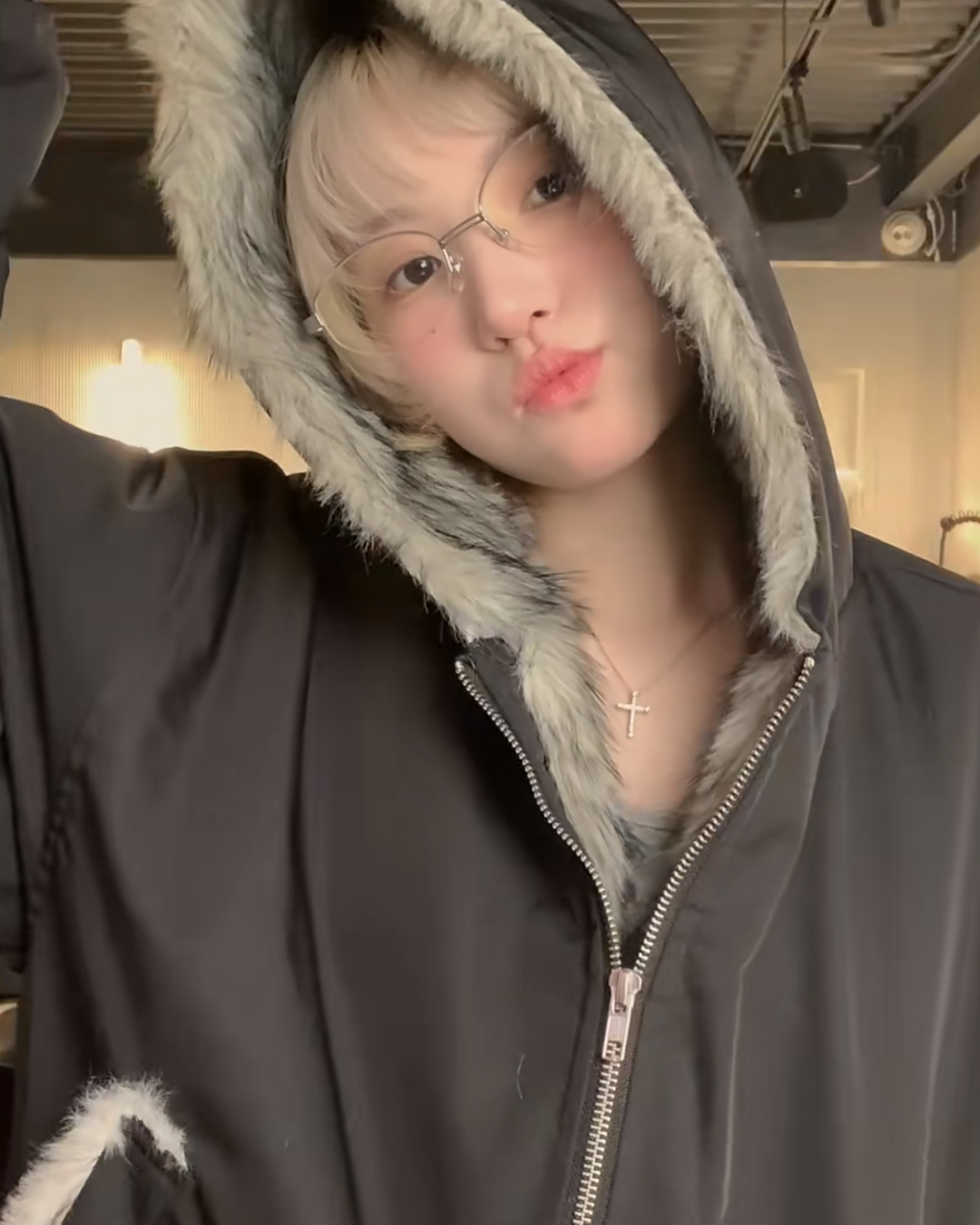 ジップフードファージャケット B0092