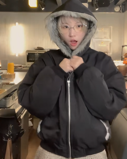 ジップフードファージャケット B0092