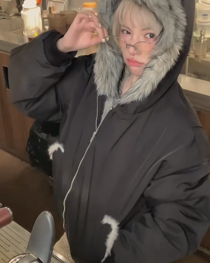 ジップフードファージャケット B0092