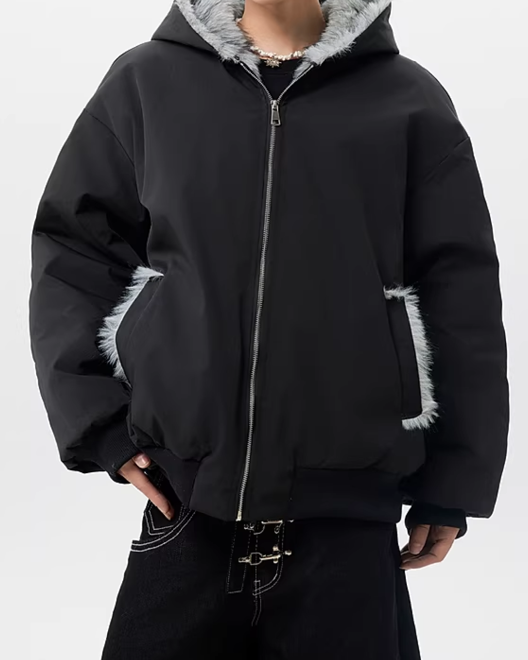 ジップフードファージャケット B0092