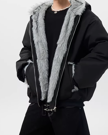 ジップフードファージャケット B0092