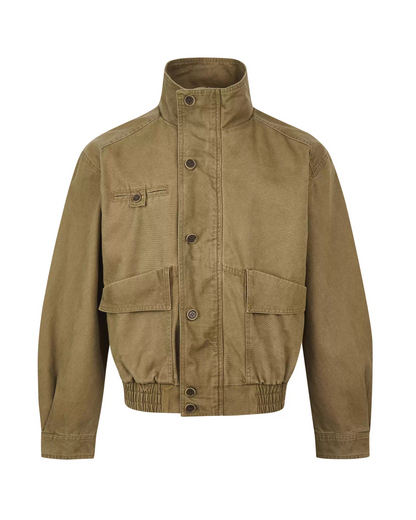 ジップボタンハイネックアウター B0101