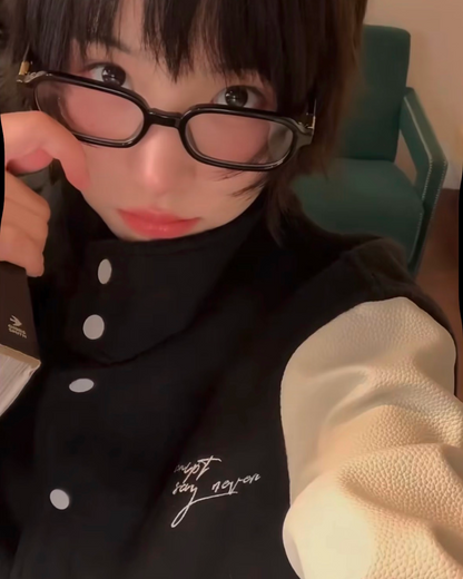 バイカラーハイネックボタンアウター B0102