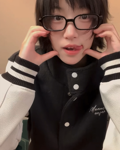 バイカラーハイネックボタンアウター B0102