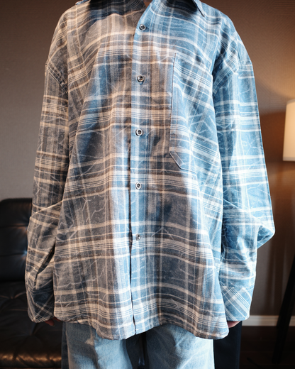 クラッシュダメージチェックシャツ EM0001