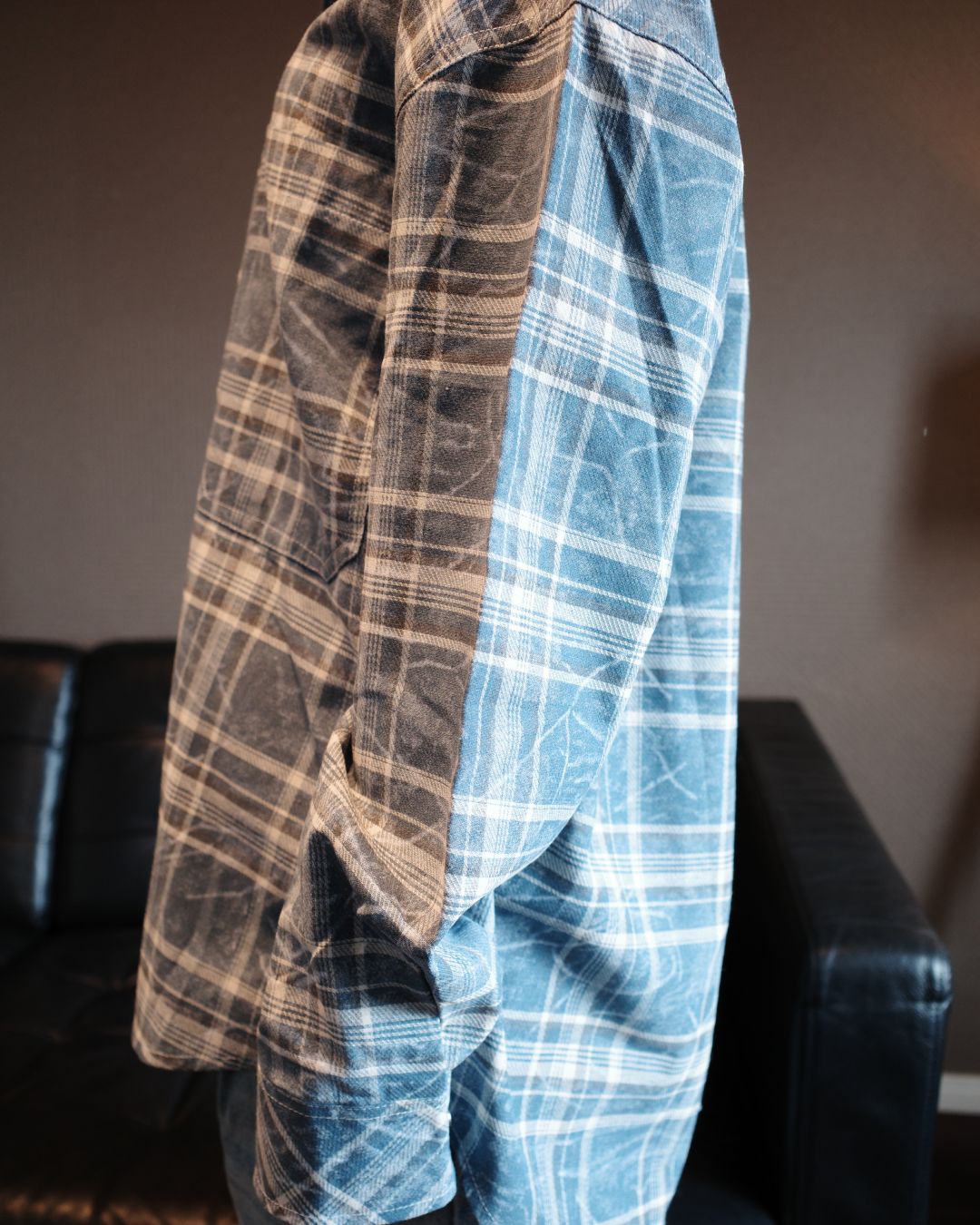 クラッシュダメージチェックシャツ EM0001