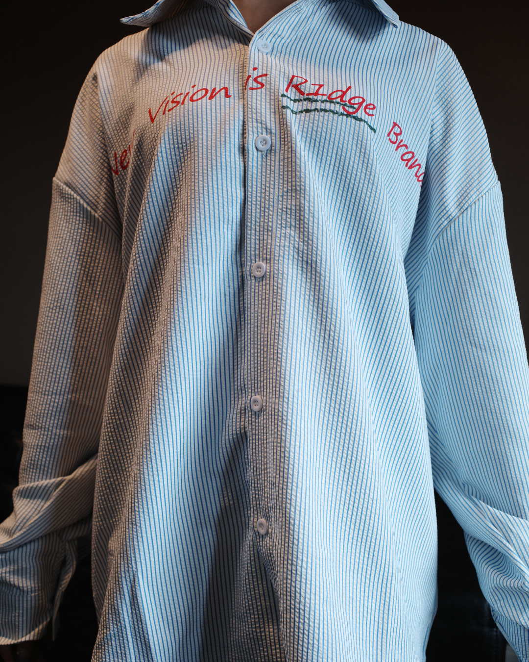 バックプリントストライプシャツ EM0002