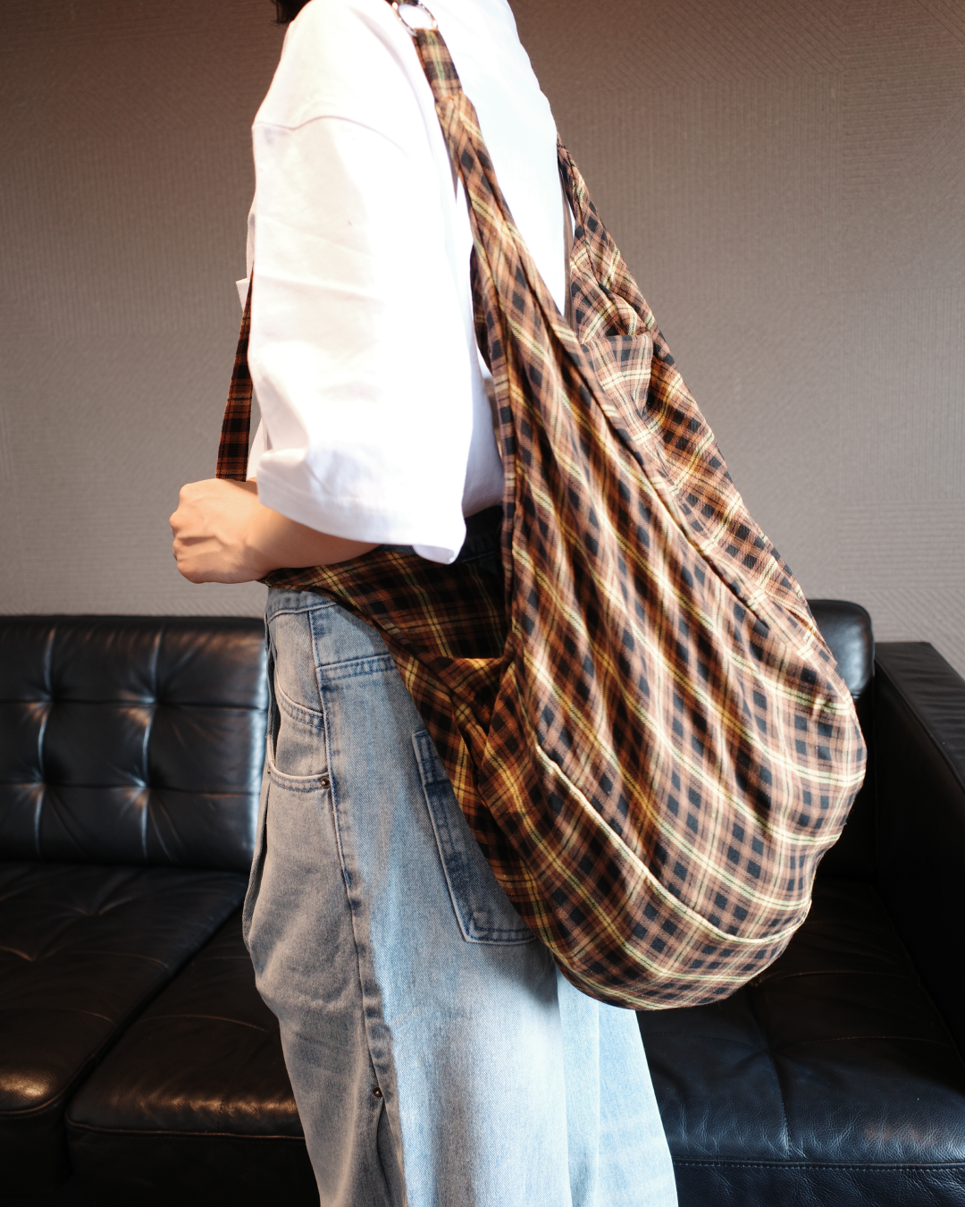 3wayジップチェックバッグ EM0003