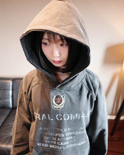 フェードレタリングプルオーバーパーカー EM0005