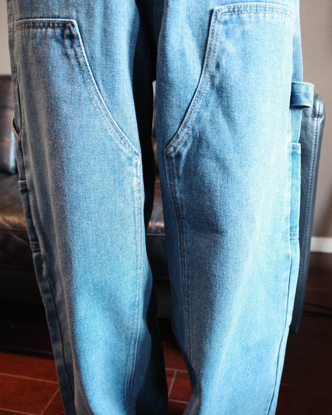 ダブルニーデニムパンツ EM0009