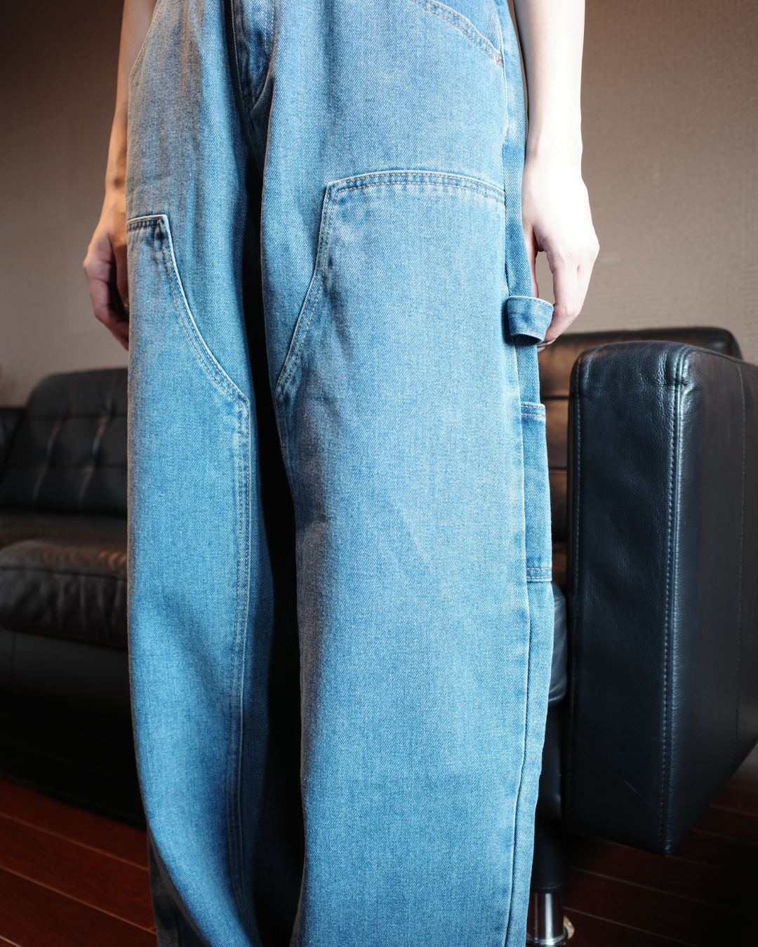 ダブルニーデニムパンツ EM0009