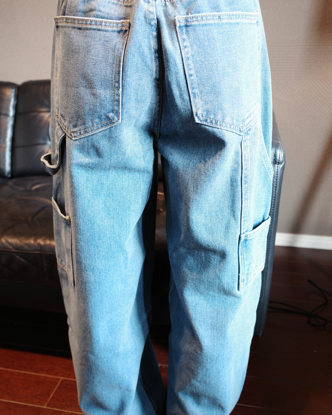 ダブルニーデニムパンツ EM0009