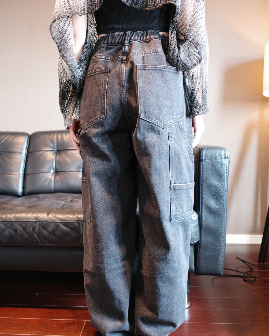 ダブルニーデニムパンツ EM0009