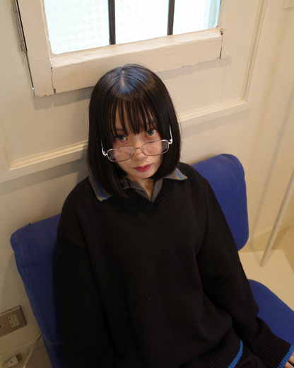 ラインバイカラースキッパーニット EM0011