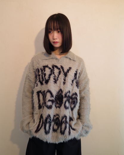 ビッグロゴシャギーニット EM0012